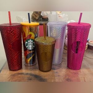 Starbucks Red, Yellow, Blue Tumbler